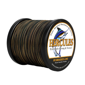 500M 547Yds Camouflage 6lb-100lb HERCULES PE Braid Fishing Line 4 Strands HERCULES